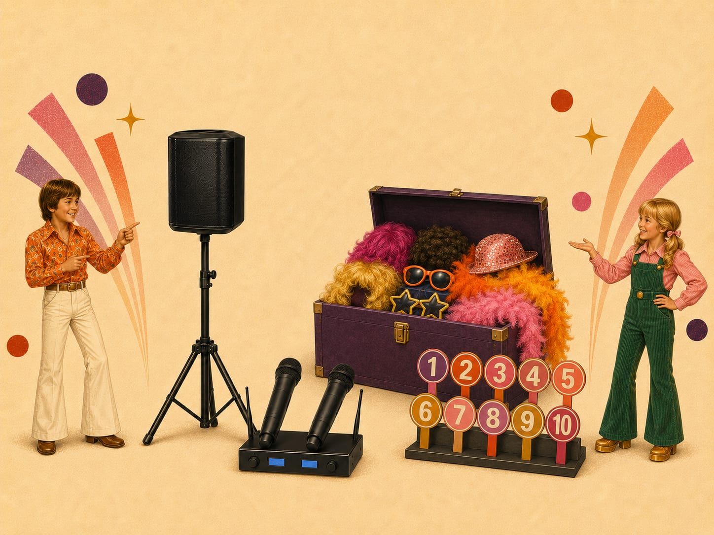 Dječji rođendanski karaoke — illustrated bundle